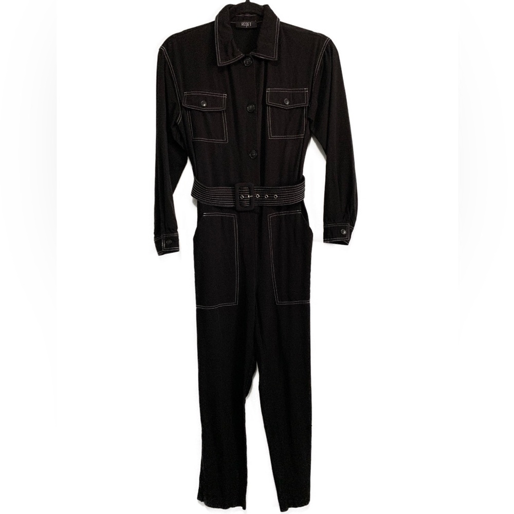 Reset Black Utility Style Jumpsuit